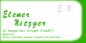 elemer mitzger business card